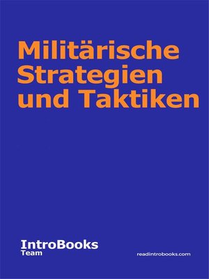 cover image of Militärische Strategien und Taktiken